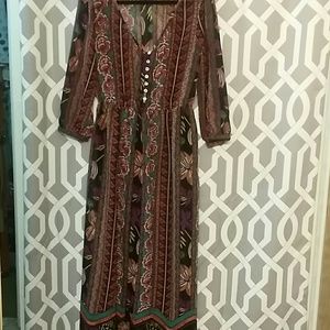 ⏳3/4 sleeve Maxi Dress